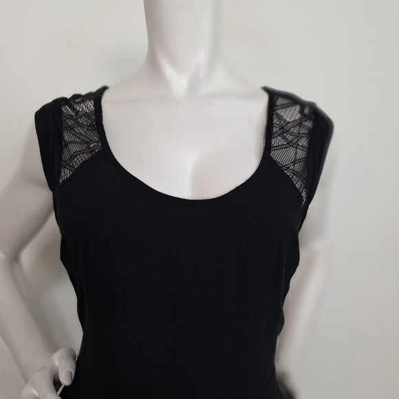 Silence + Noise UO "NEW" Black Witchy Lace Sleeveless Romantic Goth Mini Dress 6 - Picture 2 of 10